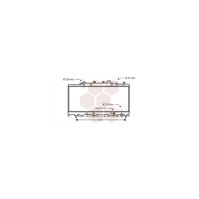 Radiateur, refroidissement du moteur VAN WEZEL 17002199