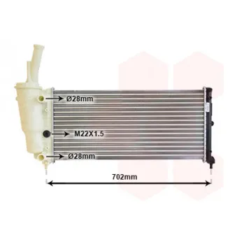 Radiateur, refroidissement du moteur VAN WEZEL 17002200