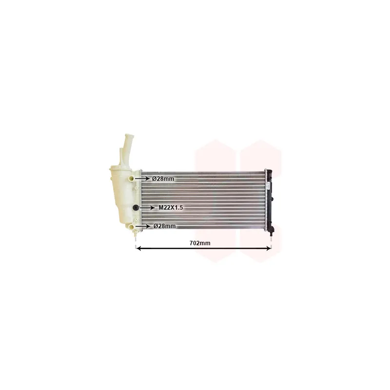 Radiateur, refroidissement du moteur VAN WEZEL 17002200