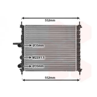 Radiateur, refroidissement du moteur VAN WEZEL 17002201