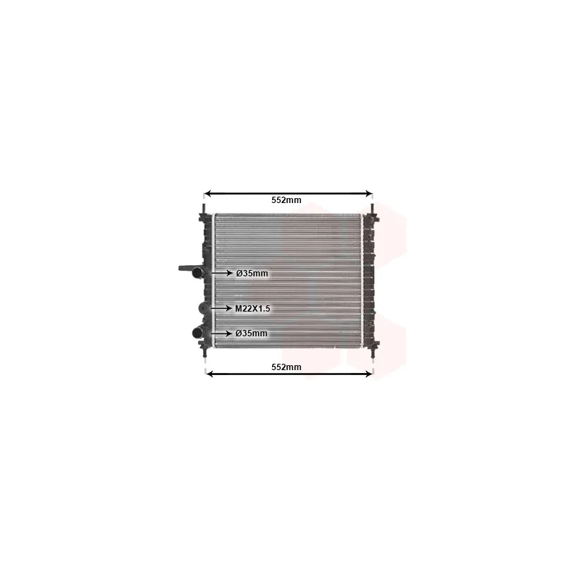 Radiateur, refroidissement du moteur VAN WEZEL 17002201