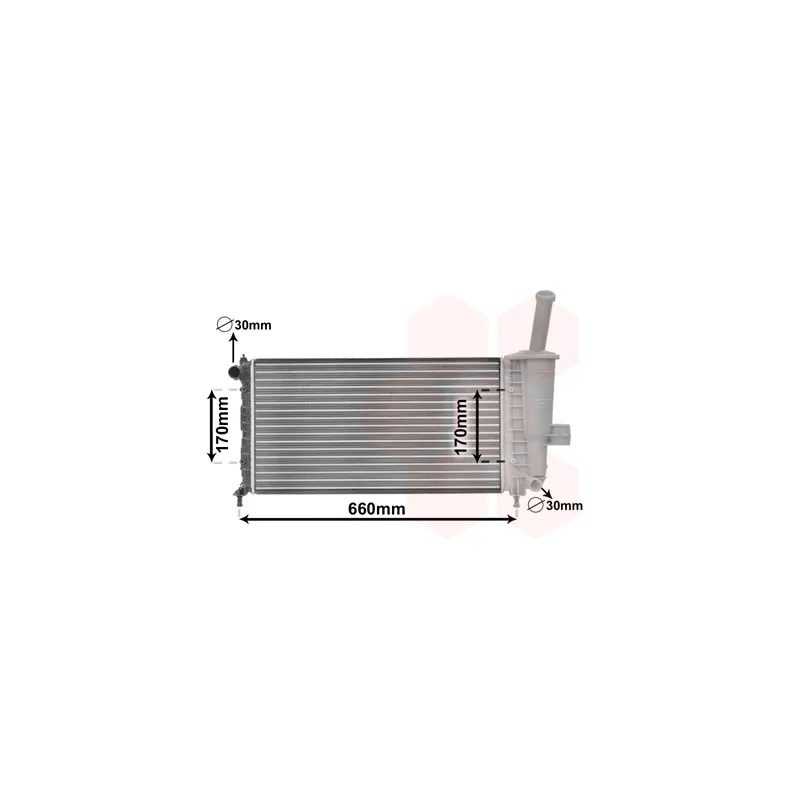 Radiateur, refroidissement du moteur VAN WEZEL 17002208