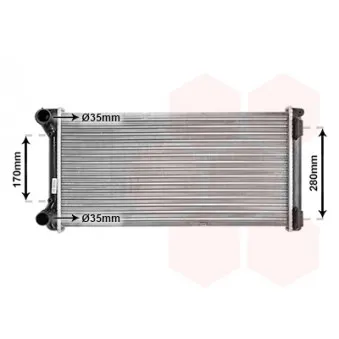 Radiateur, refroidissement du moteur VAN WEZEL 17002210