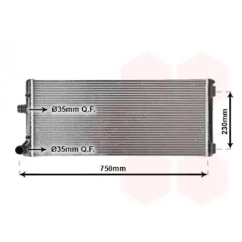 Radiateur, refroidissement du moteur VAN WEZEL 17002211