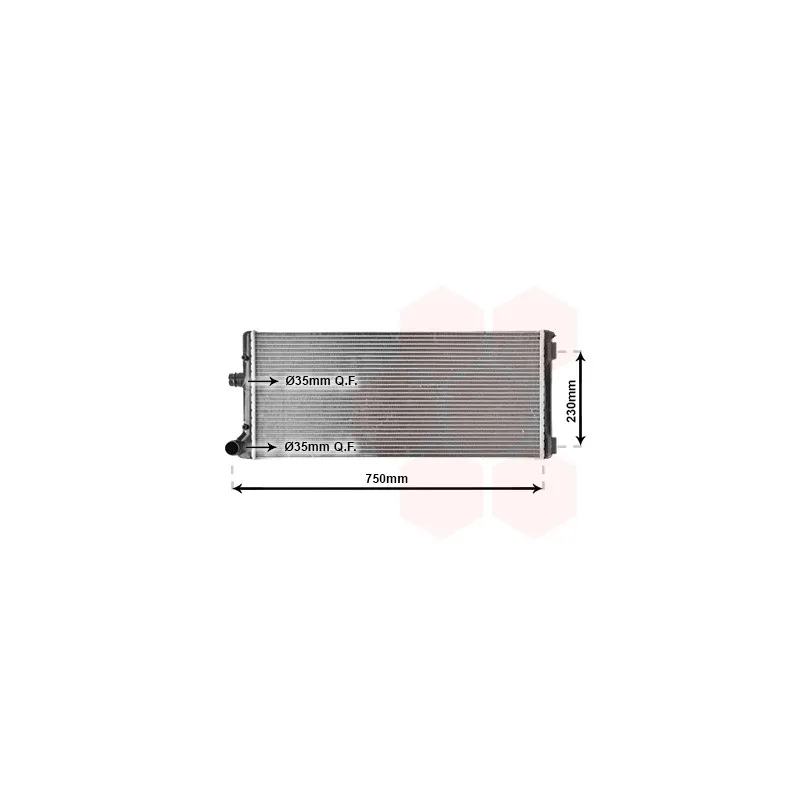 Radiateur, refroidissement du moteur VAN WEZEL 17002211