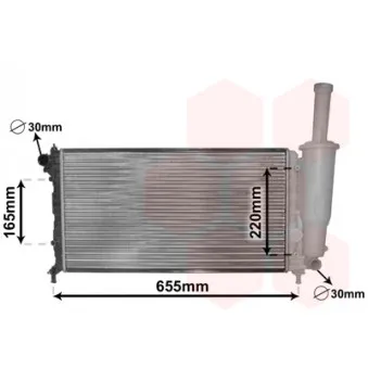 Radiateur, refroidissement du moteur VAN WEZEL 17002218