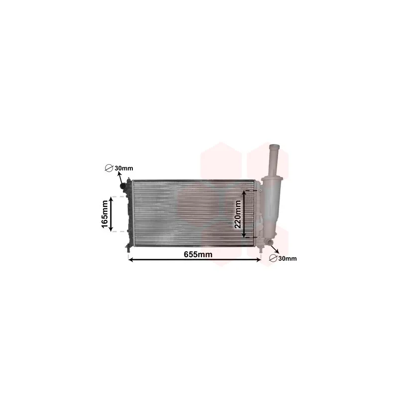 Radiateur, refroidissement du moteur VAN WEZEL 17002218