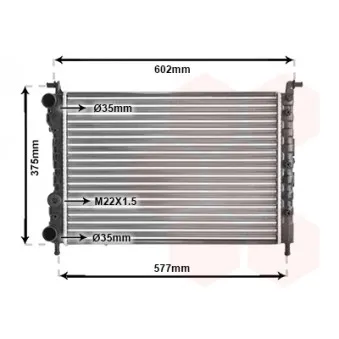 Radiateur, refroidissement du moteur VAN WEZEL