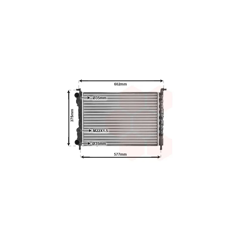 Radiateur, refroidissement du moteur VAN WEZEL 17002224