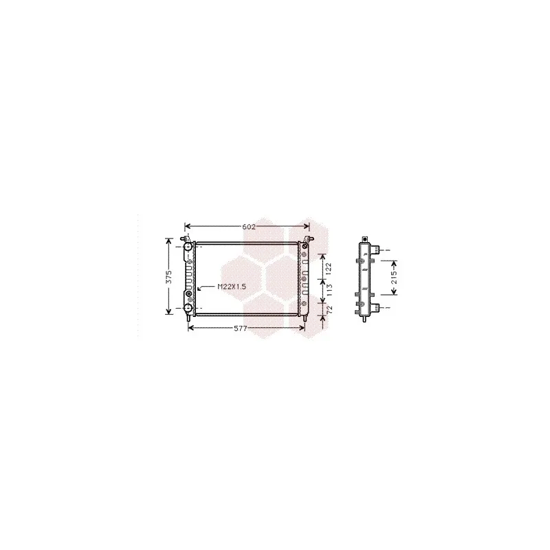 Radiateur, refroidissement du moteur VAN WEZEL 17002225