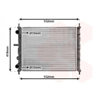 Radiateur, refroidissement du moteur VAN WEZEL 17002229