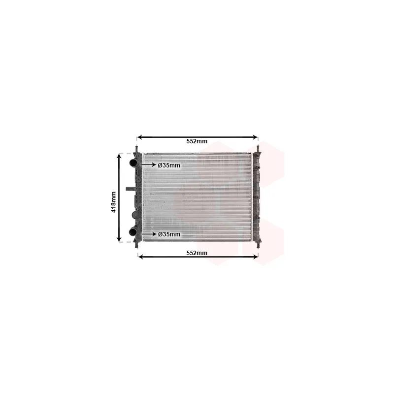 Radiateur, refroidissement du moteur VAN WEZEL 17002229