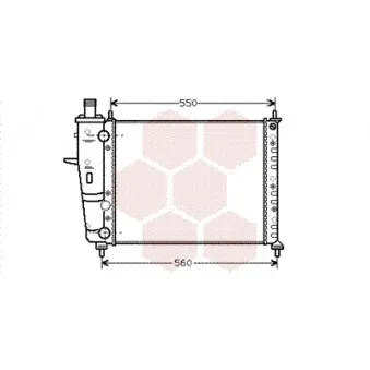 Radiateur, refroidissement du moteur VAN WEZEL 17002230