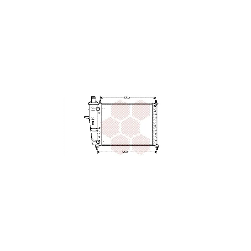 Radiateur, refroidissement du moteur VAN WEZEL 17002230