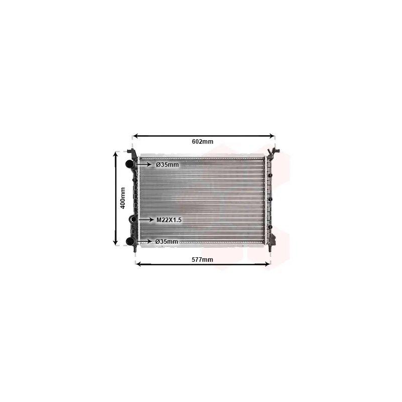 Radiateur, refroidissement du moteur VAN WEZEL 17002232