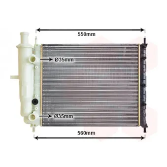 Radiateur, refroidissement du moteur VAN WEZEL 17002233