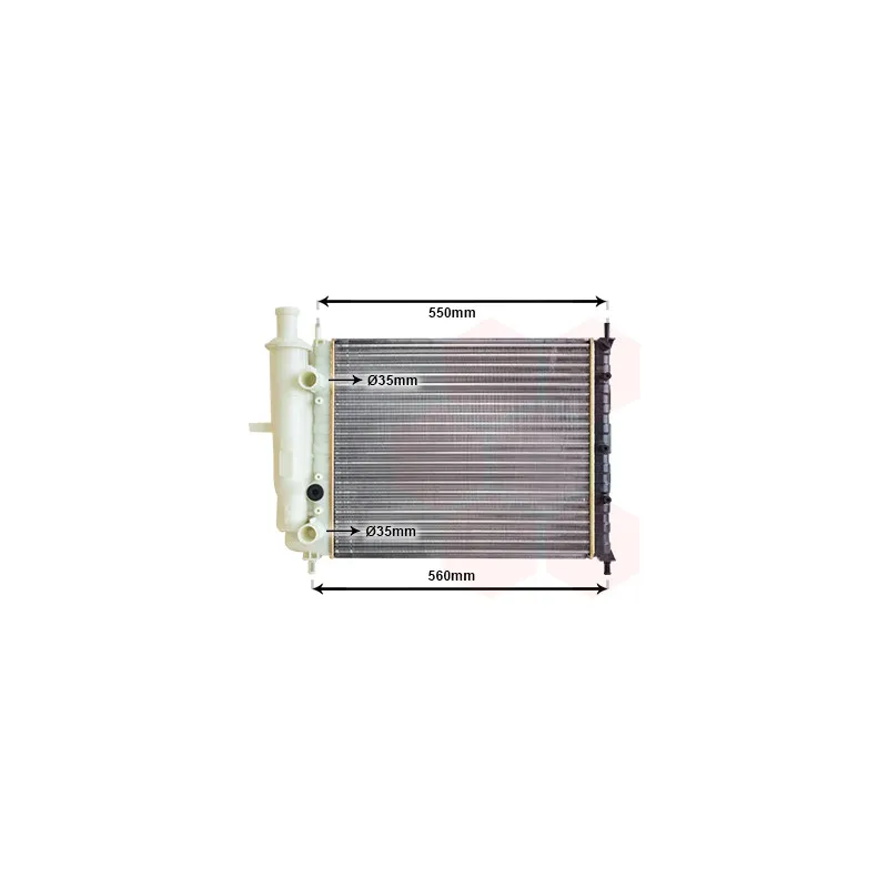Radiateur, refroidissement du moteur VAN WEZEL 17002233