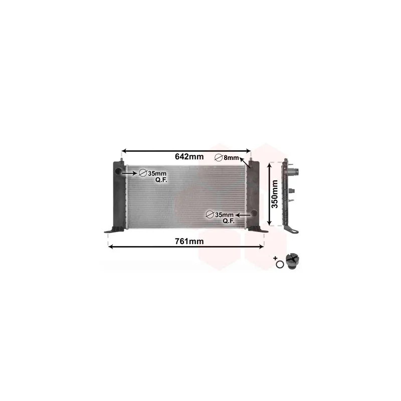 Radiateur, refroidissement du moteur VAN WEZEL 17002243