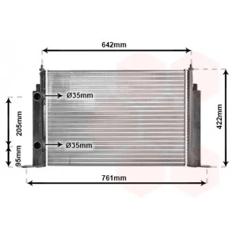 Radiateur, refroidissement du moteur VAN WEZEL 17002244