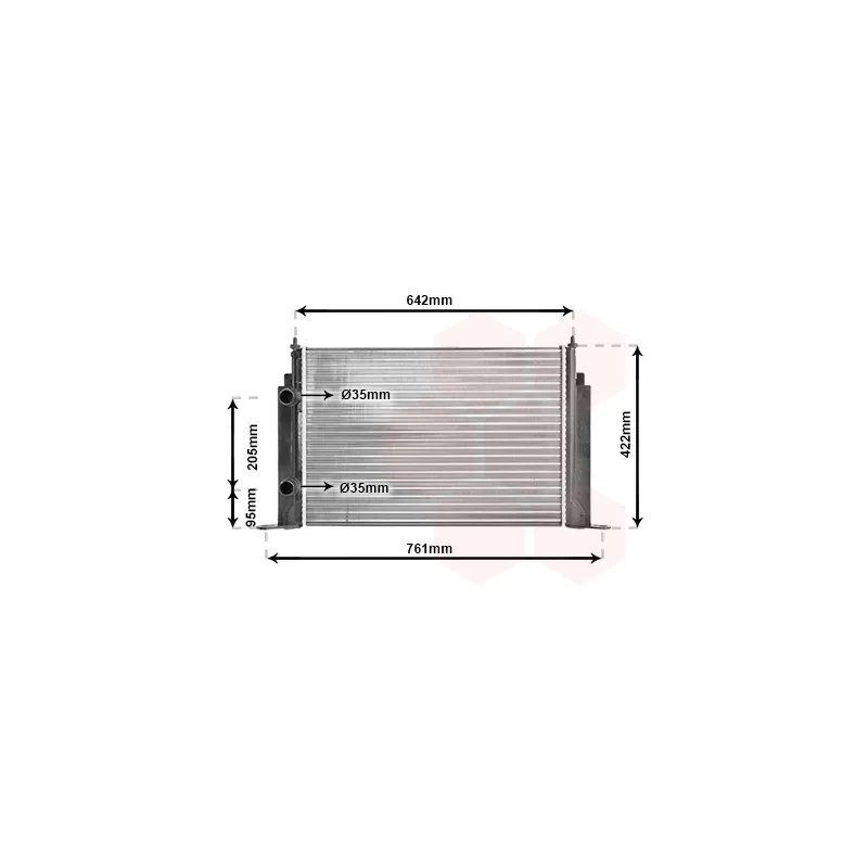Radiateur, refroidissement du moteur VAN WEZEL 17002244