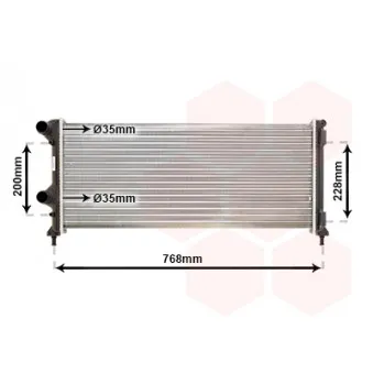 Radiateur, refroidissement du moteur VAN WEZEL 17002250