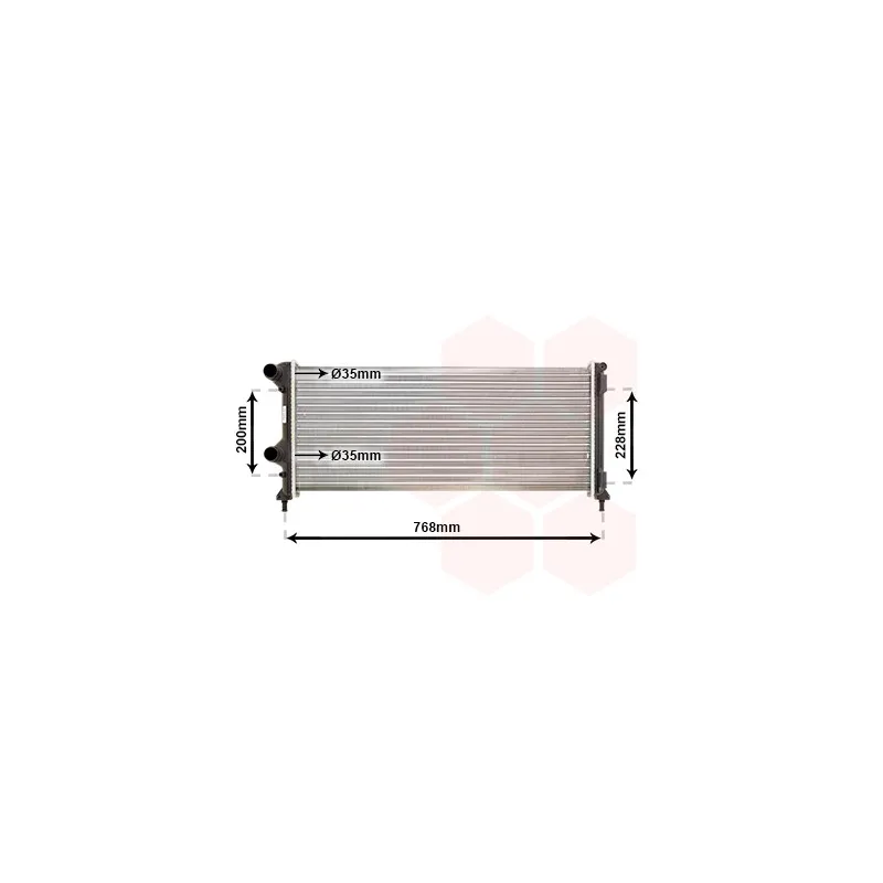 Radiateur, refroidissement du moteur VAN WEZEL 17002250