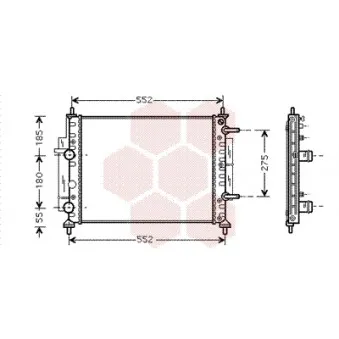 Radiateur, refroidissement du moteur VAN WEZEL