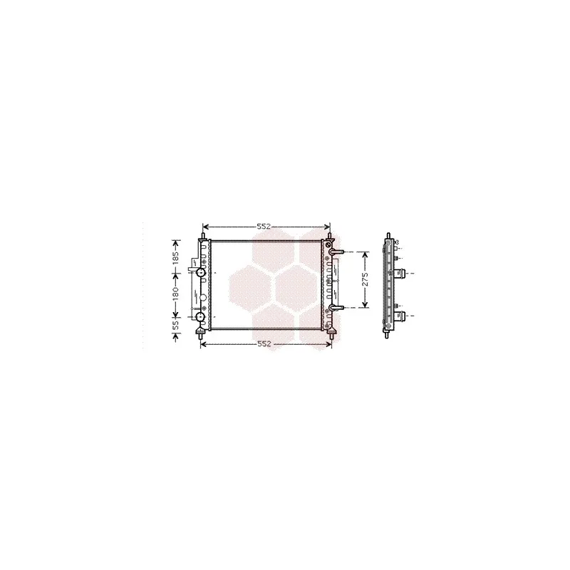 Radiateur, refroidissement du moteur VAN WEZEL 17002260