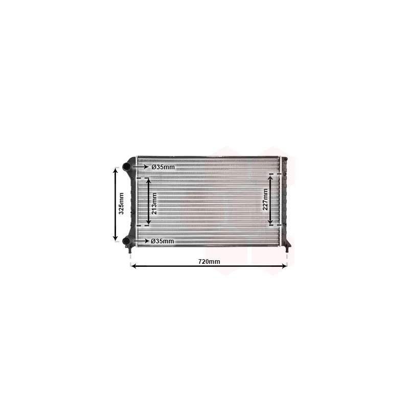 Radiateur, refroidissement du moteur VAN WEZEL 17002261