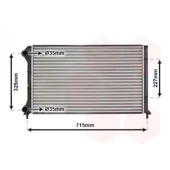Radiateur, refroidissement du moteur VAN WEZEL 17002262