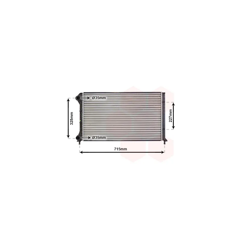 Radiateur, refroidissement du moteur VAN WEZEL 17002262