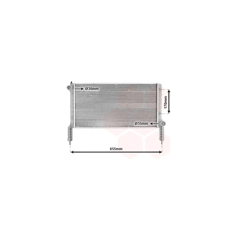 Radiateur, refroidissement du moteur VAN WEZEL 17002264
