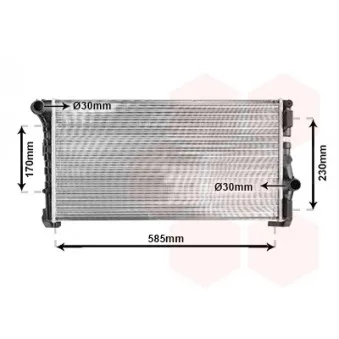 Radiateur, refroidissement du moteur VAN WEZEL 17002279