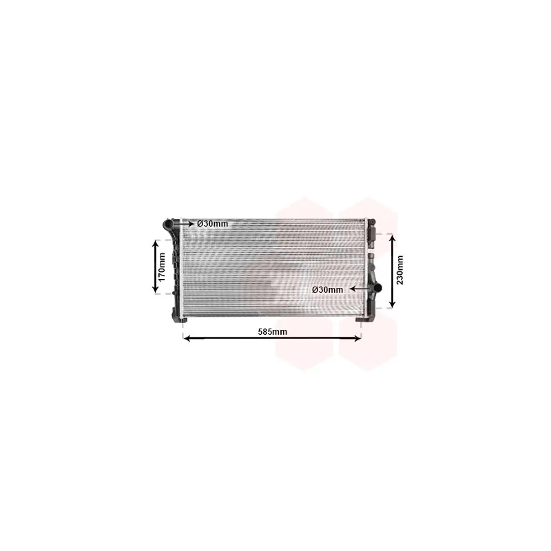 Radiateur, refroidissement du moteur VAN WEZEL 17002279