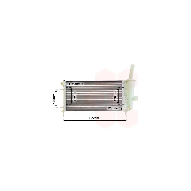 Radiateur, refroidissement du moteur VAN WEZEL 17002281