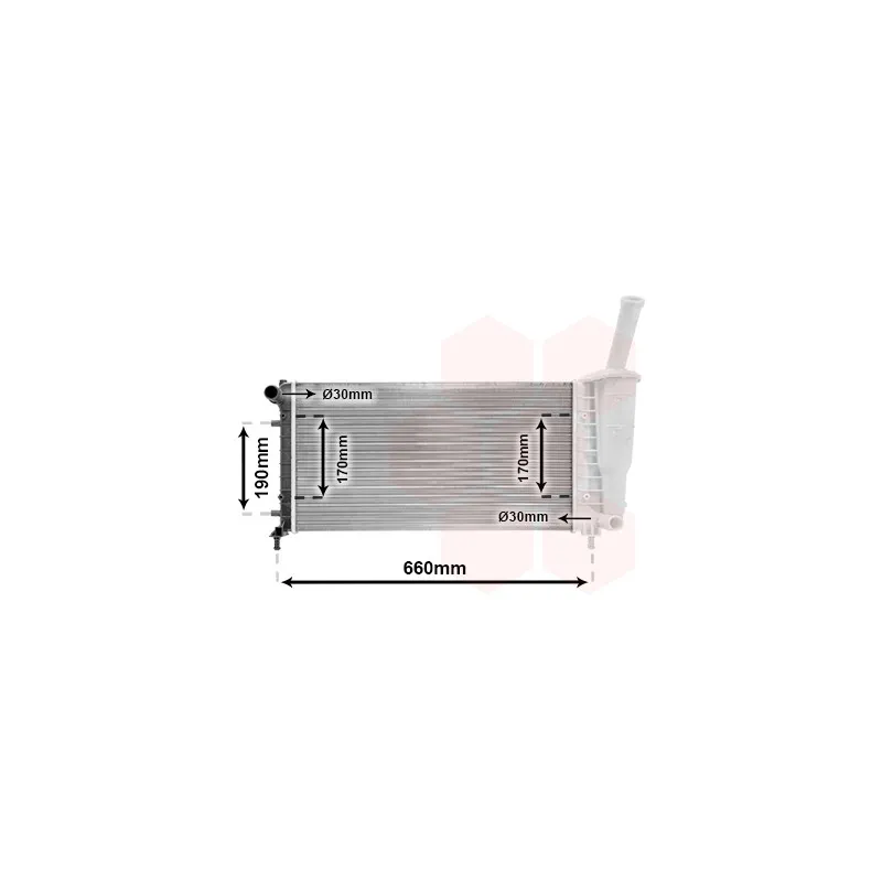 Radiateur, refroidissement du moteur VAN WEZEL 17002290