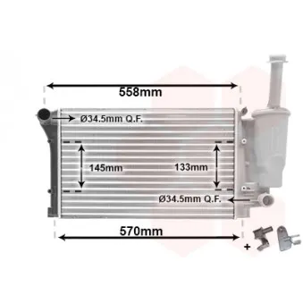 Radiateur, refroidissement du moteur VAN WEZEL 17002291