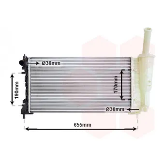 Radiateur, refroidissement du moteur VAN WEZEL 17002297