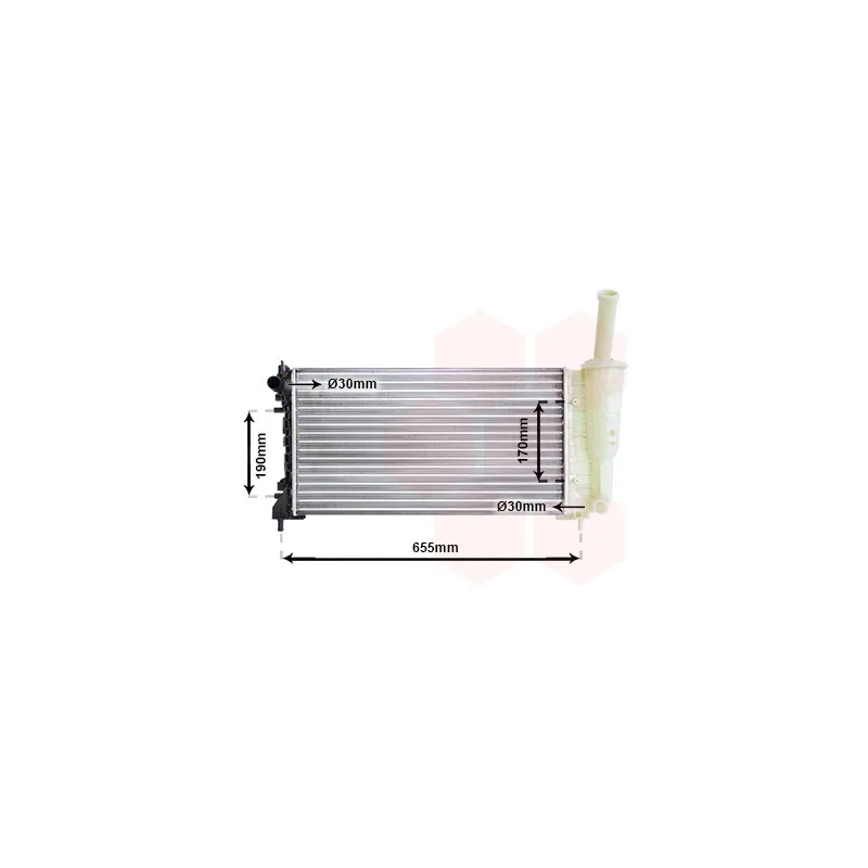 Radiateur, refroidissement du moteur VAN WEZEL 17002297