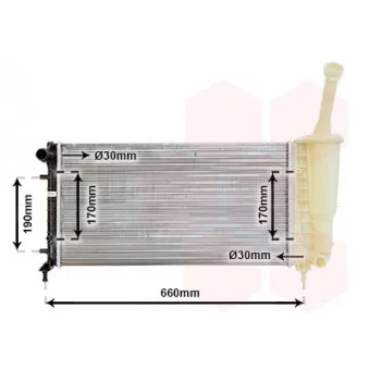 Radiateur, refroidissement du moteur VAN WEZEL 17002300