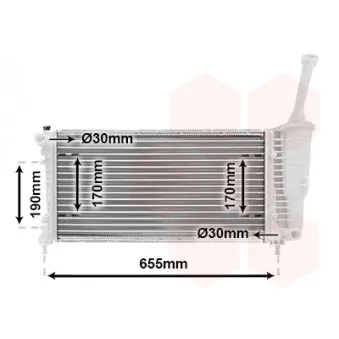 Radiateur, refroidissement du moteur VAN WEZEL 17002308