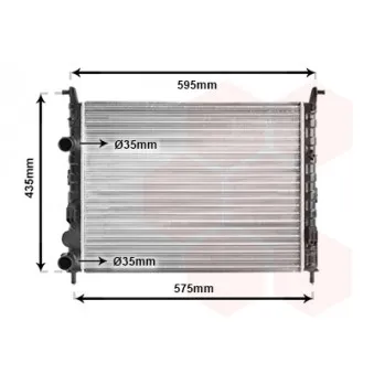 Radiateur, refroidissement du moteur VAN WEZEL 17002316