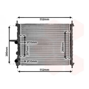 Radiateur, refroidissement du moteur VAN WEZEL 17002317