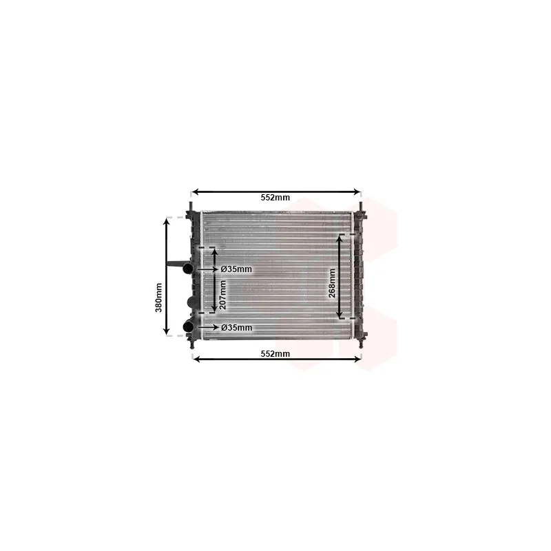 Radiateur, refroidissement du moteur VAN WEZEL 17002317