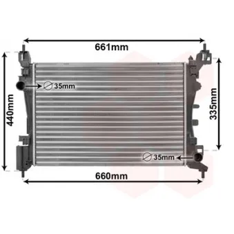 Radiateur, refroidissement du moteur VAN WEZEL 17002318