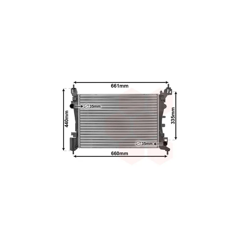 Radiateur, refroidissement du moteur VAN WEZEL 17002318
