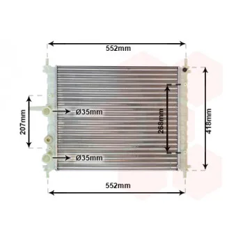 Radiateur, refroidissement du moteur VAN WEZEL 17002326