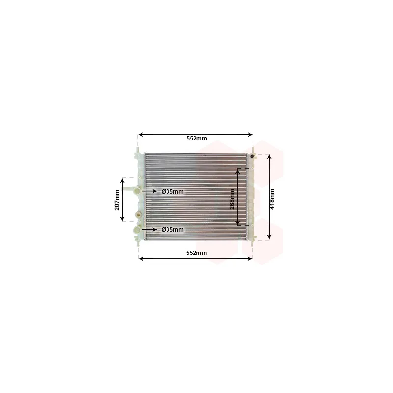 Radiateur, refroidissement du moteur VAN WEZEL 17002326