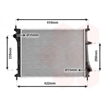 Radiateur, refroidissement du moteur VAN WEZEL 17002329
