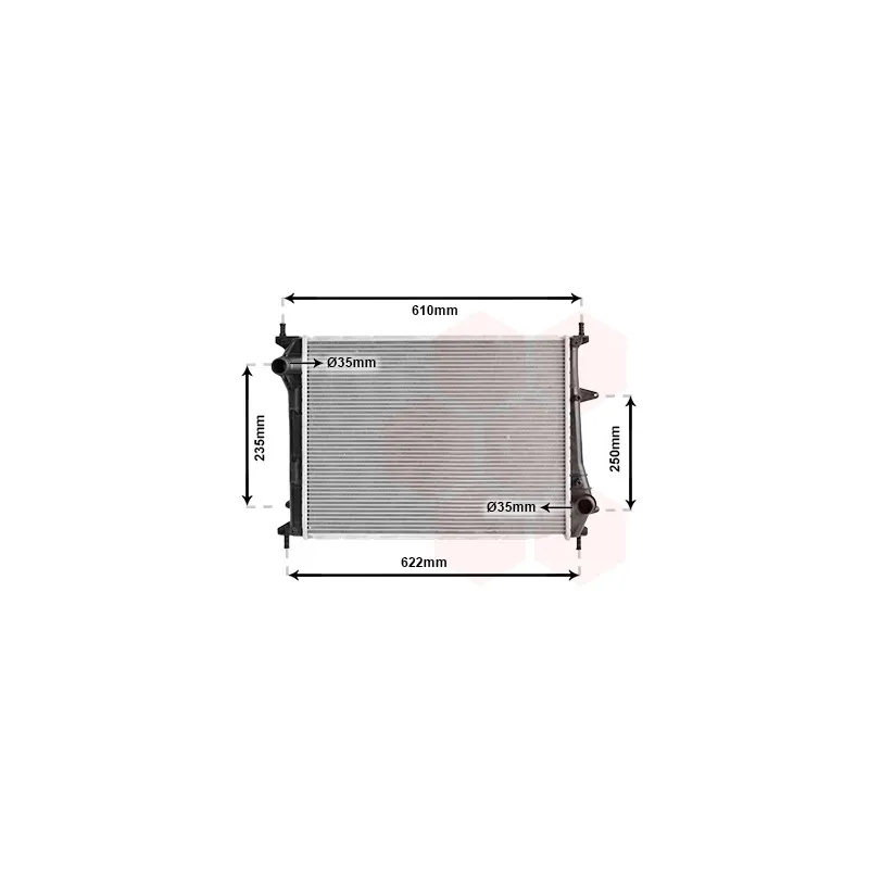 Radiateur, refroidissement du moteur VAN WEZEL 17002329